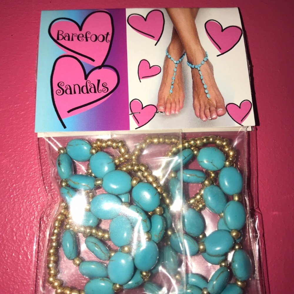 Barefoot Sandals Genuine Turquoise New In Package